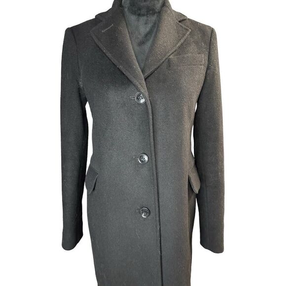 Ralph Lauren Lauren Wool-blend › Reefer Coat In Black sz 0 - Picture 5 of 16